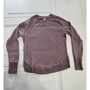 Athleta Mindset Sweatshirt Women XS Purple Long Sleeve Tencel Blend